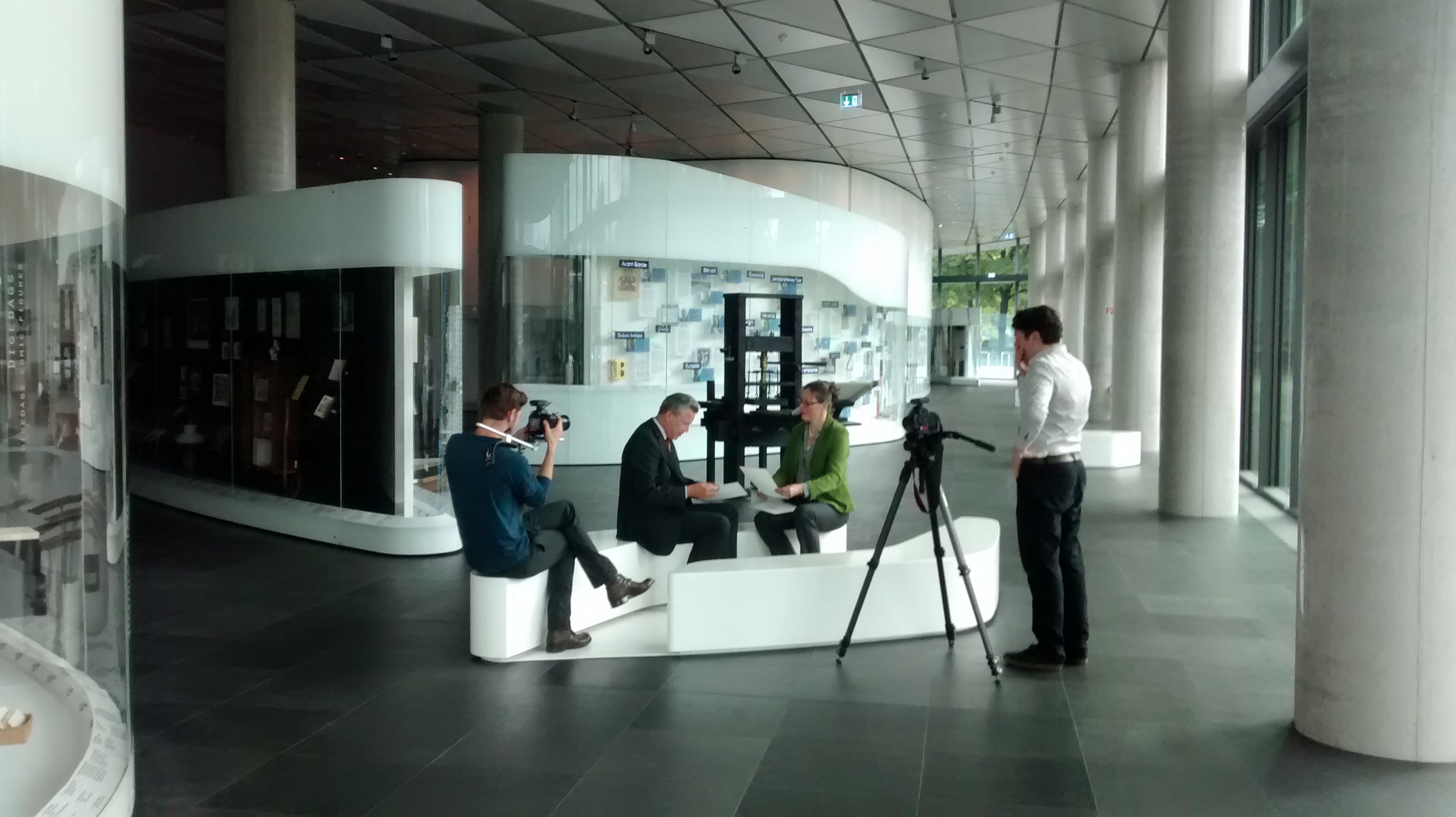 Kampagne Buchpatenschaften Dreh des Films Nationalbibliothek
