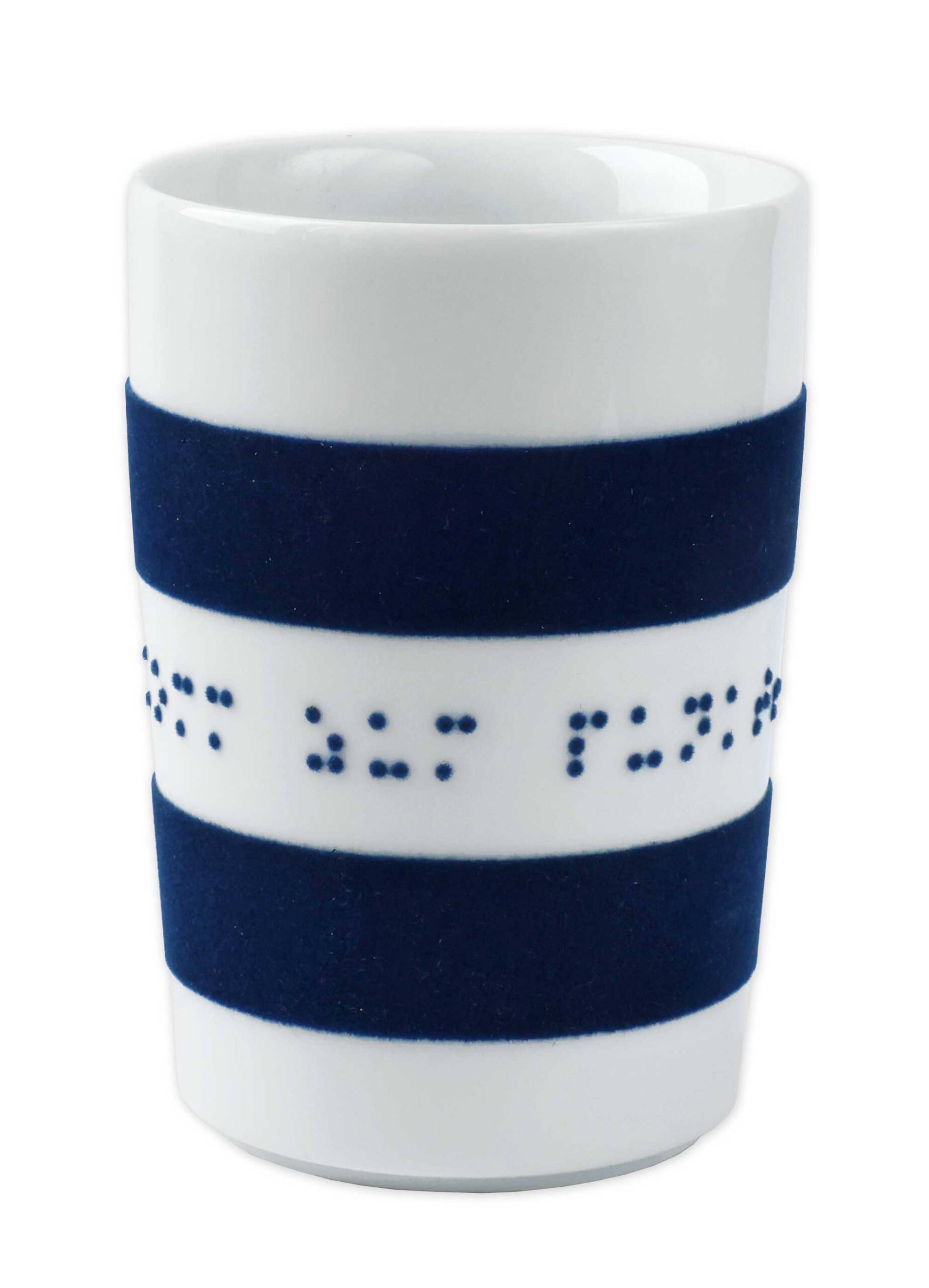 Kahla Porzellan-Kaffeebecher mit blauem Touch-Grip